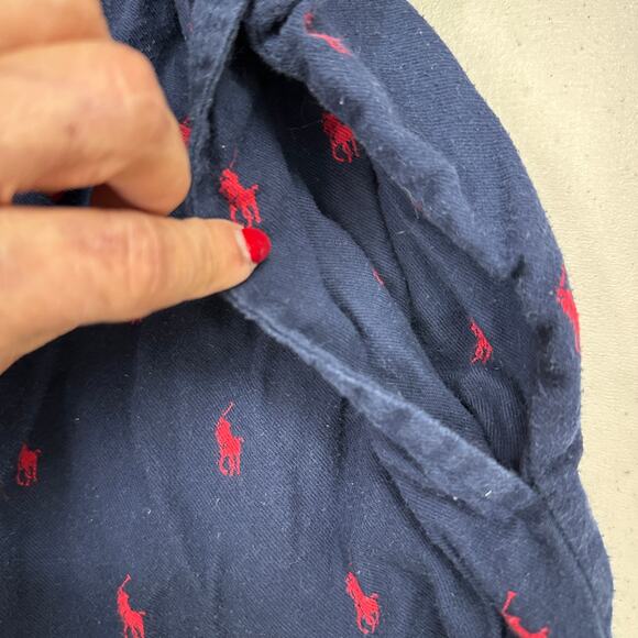 Polo Ralph Lauren men’s size medium pajama pants bottoms blue Red logo cotton - Picture 3 of 5